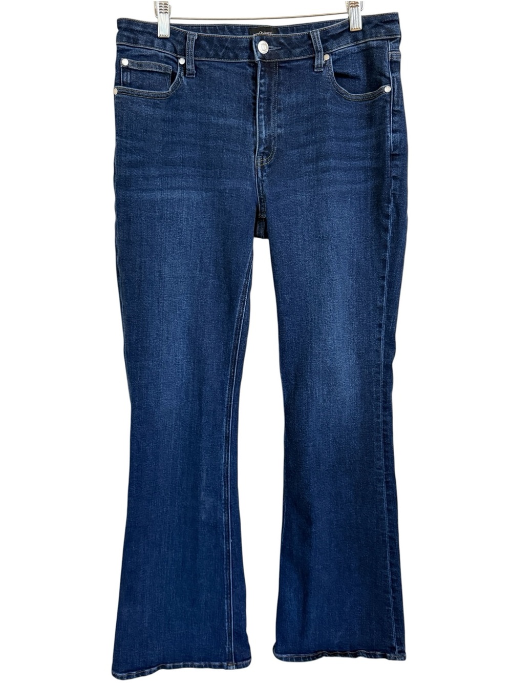 Quince Luna Stretch Flare Jeans Midnight Blue Women’s Size 31 x 32 High Rise